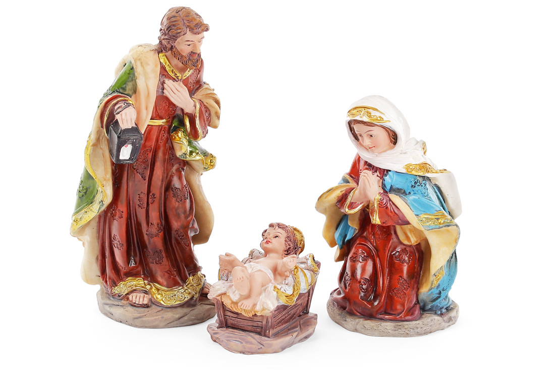 Різдвяний Вертеп (набір із 3-х фігур) 16см - Фото