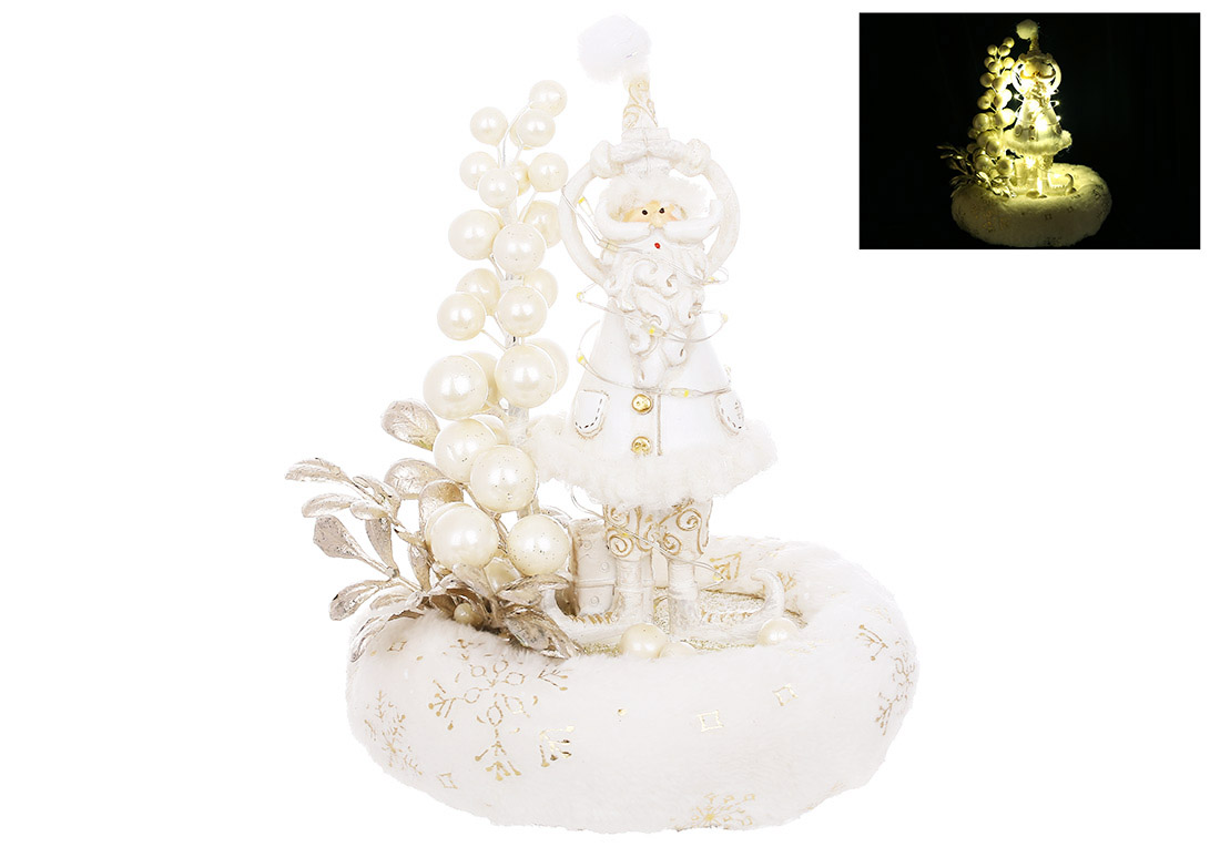 Декоративна фігурка Санта з LED-підсвічуванням, 18.5см - Фото