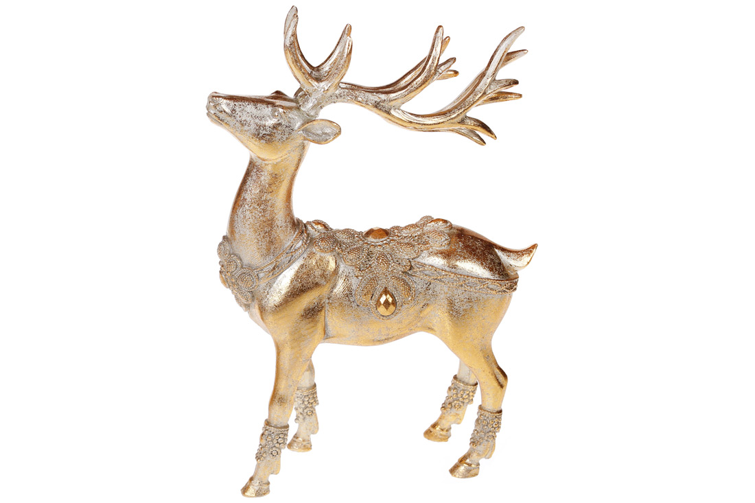 Новорічна статуетка Золотий Олень, 24см - Фото