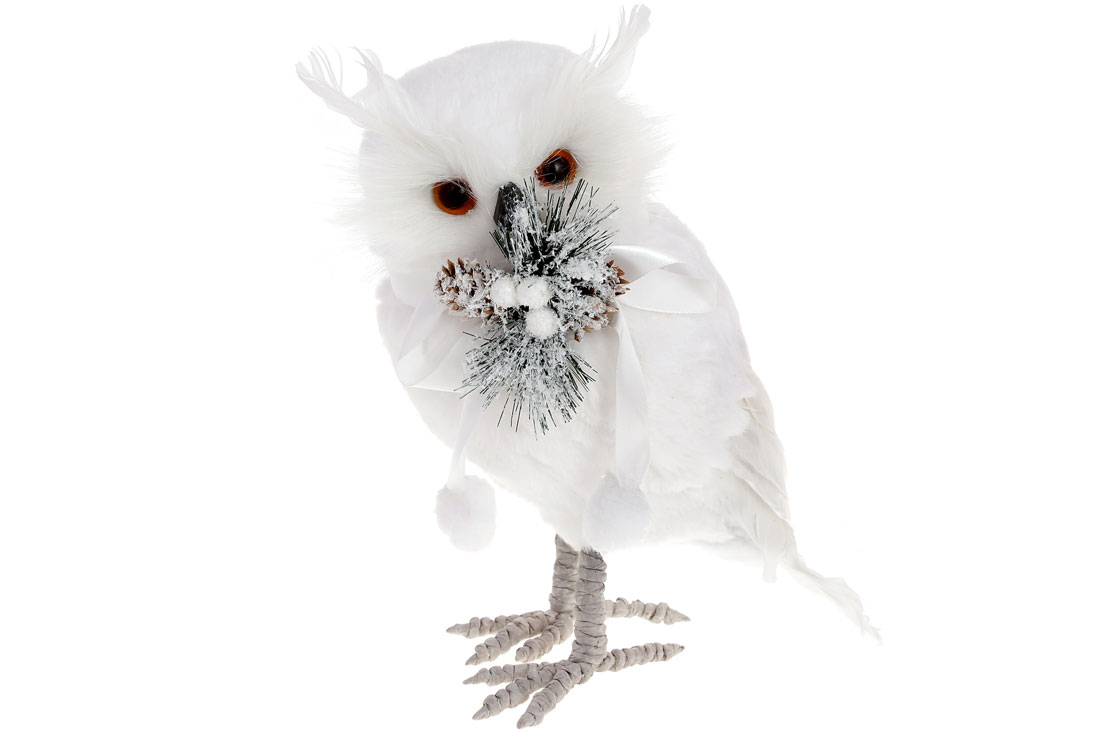 Новорічна фігура Сова, 27см - Фото