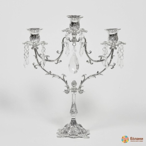 Свічник металевий на три свічки "Simple crystal"