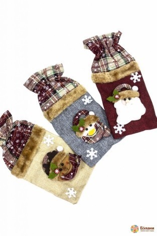 Мешок подарочный с мехом