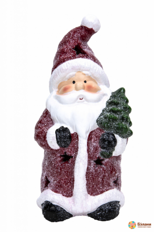 Новогодний декор "Сахарный Дед Мороз" с LED-подсветкой