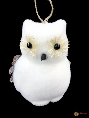 Елочная игрушка "Сова с ресничками"