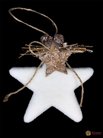 Елочная игрушка "Звёздочка с композицией" S