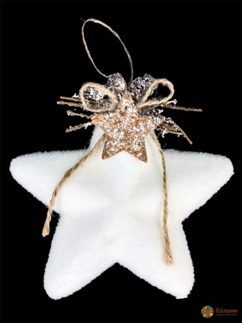 Елочная игрушка "Звёздочка с композицией" M