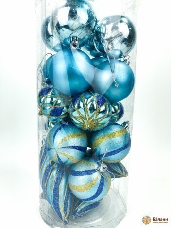 Елочная игрушка "Голубой микс"
