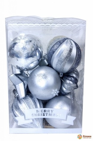 Елочная игрушка "Серебряный микс"