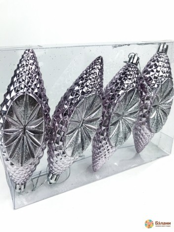 Елочная игрушка "Сосульки серебро"