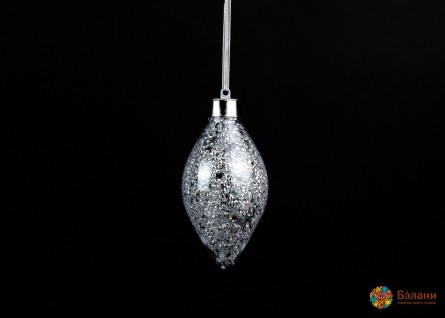 Елочная игрушка "Капля" с LED подсветкой