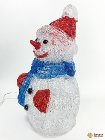 Светящийся декор "Снеговик цветной"