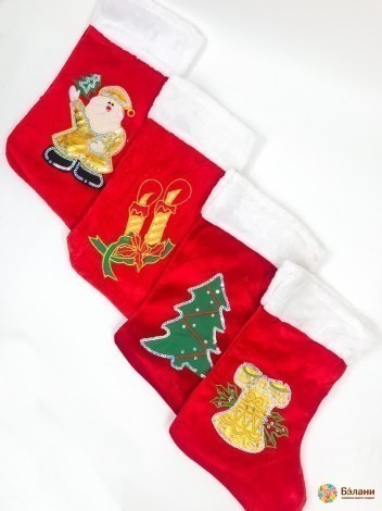 Носок подарочный велюровый L