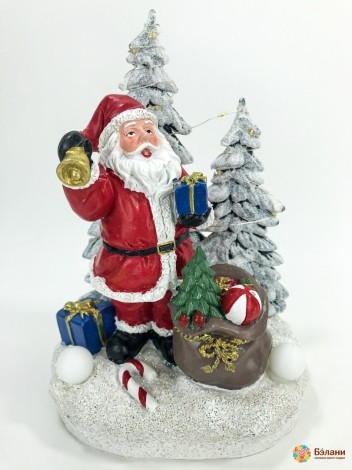 Новогодняя инсталляция "Санта в лесу" с LED-подсветкой