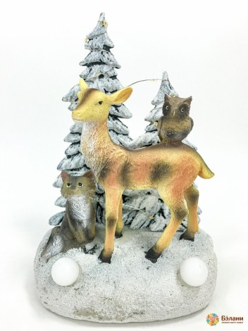 Новогодняя инсталляция "Лесные звери"