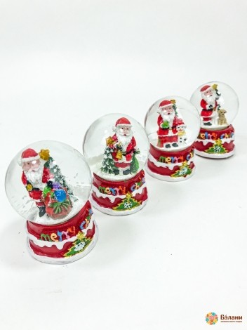 Стеклянный шар со снегом и LED-подсветкой