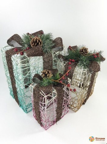 Декор с подсветкой "Три корзинки" с подсветкой