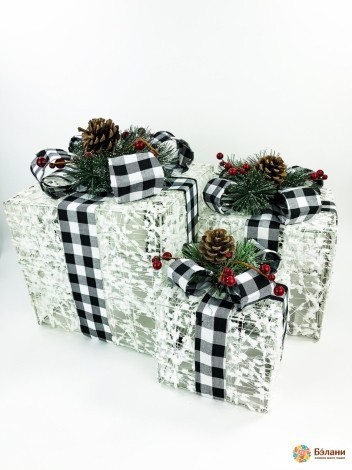 Декор с подсветкой "Три корзинки" с подсветкой