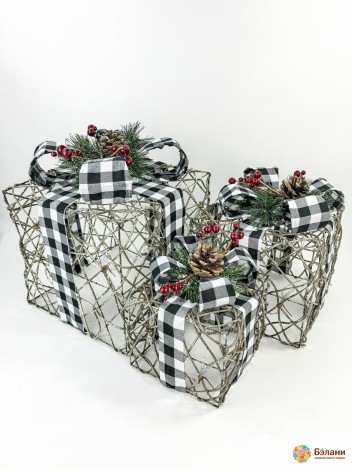 Декор с подсветкой "Три корзинки" с подсветкой