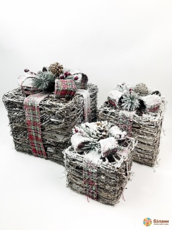 Декор с подсветкой "Три корзинки" с подсветкой