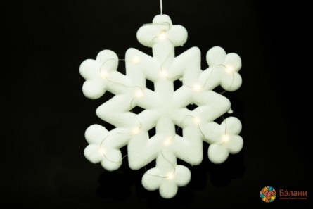 Новогодний декор "Снежинка" с LED-подсветкой