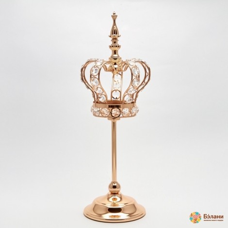 Свічник металевий "Crown" L золотистий