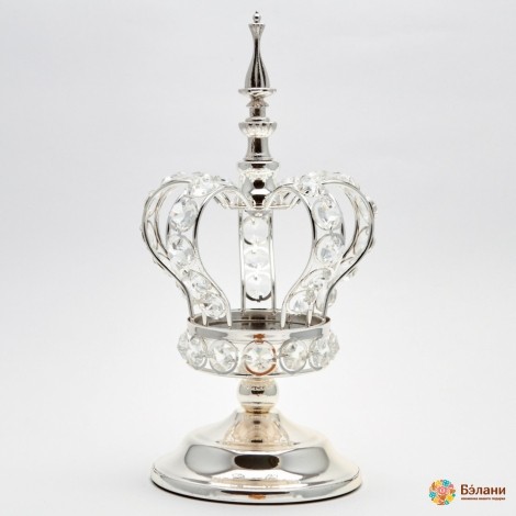 Свічник металевий "Crown" S сріблястий