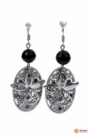 Сережки "Silver collection" ажурні з квітами