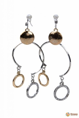 Серьги "Silver collection" абстрактные кольца