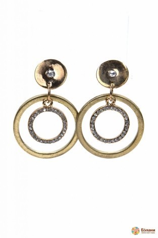 Серьги "Silver collection" с позолоченными кольцами