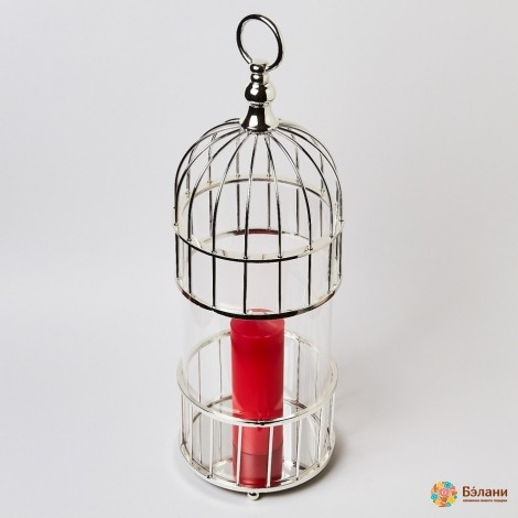 Свічник металевий з колбою "Cage" L