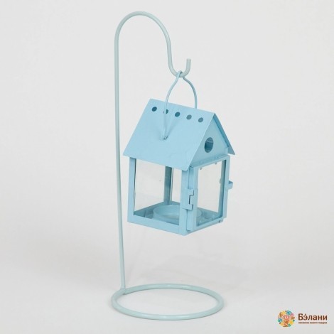 Декоративний свічник "Home" блакитний