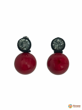 Серьги "Cherry"  с кристаллом