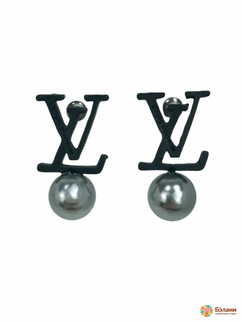 Серьги "Cherry"  LV серые