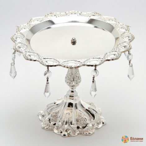 Подставка металлическая с кристаллами "Frutty" серебристая