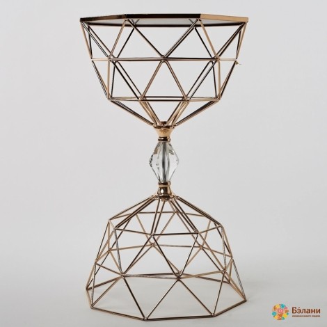 Подставка металлическая "Mirror Table" золотистая L