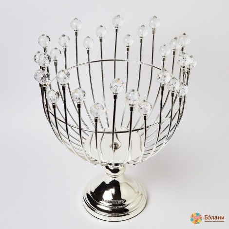 Металлическая "Фруктовница" серебристая L