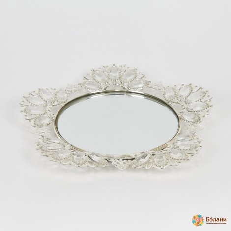 Подтарельник металлический с кристаллами "Flowers"