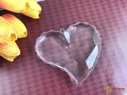 Акриловое стекло в форме сердца "Glow" L