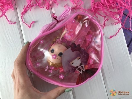 Детский набор "Сумочка" с куколкой и заколками