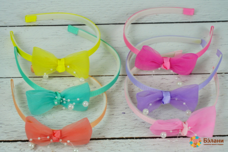 Обруч "Сute bow" цветной