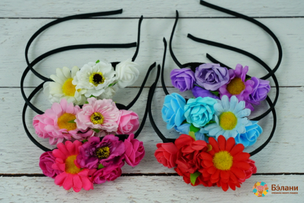 Обруч "Bouquet with chamomile"