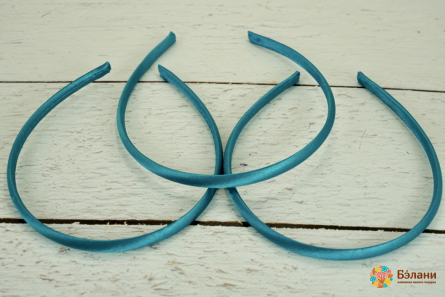 Обруч "Satin blank"  бирюзовый