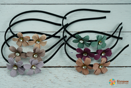 Обруч "Flowers with diamonds"