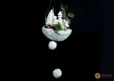 Декор подвесной "Домик в горах" с LED-подсветкой