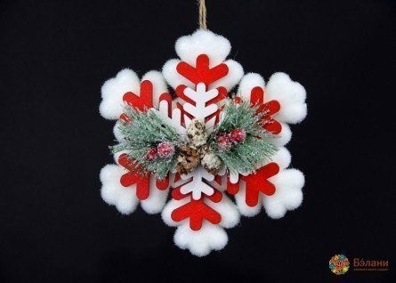 Елочная игрушка "Снежинка"