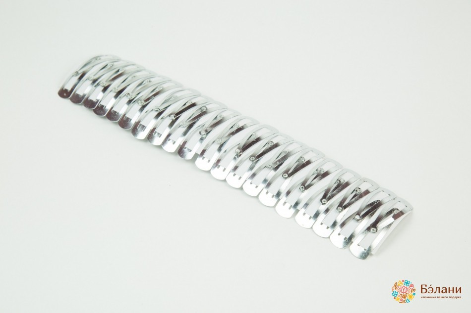 Защип "Тик-так" серебристый