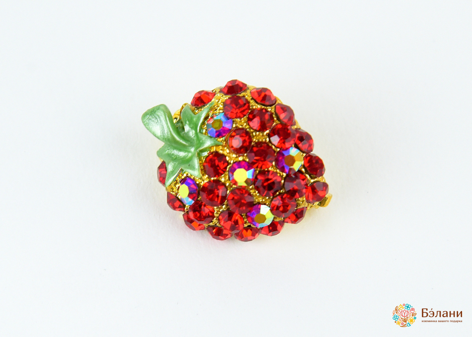 Брошь "Клубничка"