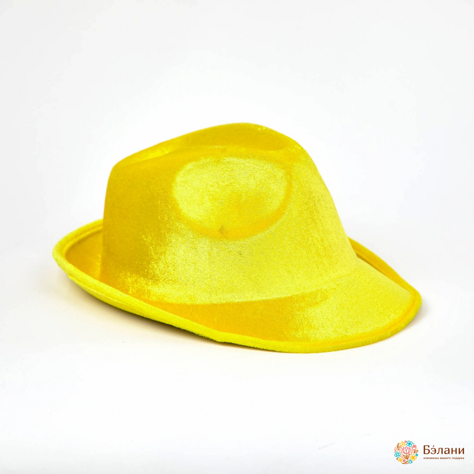Капелюх оксамитовий жовтий
