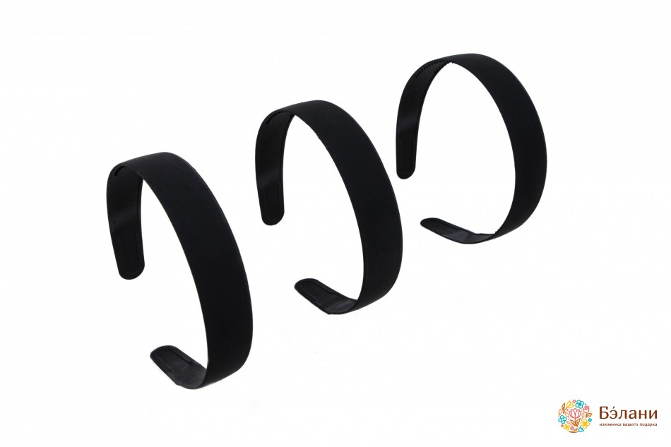Обруч "Pretty black" матовий каучуковий