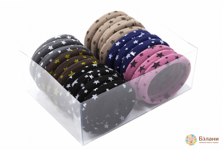 Гумка безшовна темна із зірочками L